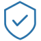 safety symbol of shield and check